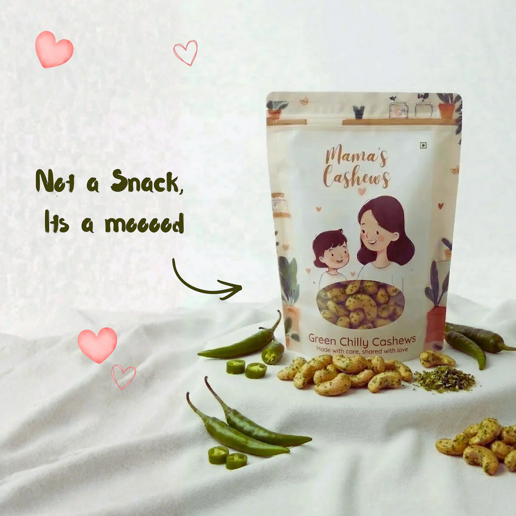 Green chilly Cashews (250g)
